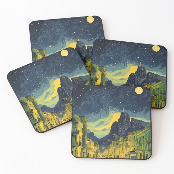 Item preview, Distrito Federal Brasil Noche Estrellada y Luna Vintage Poster Turismo designed and sold by TravelersGems.