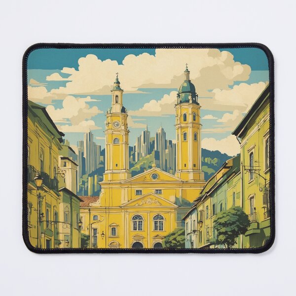 Item preview, Curitiba Brazil Vintage Poster Tourism 2 designed and sold by TravelersGems.