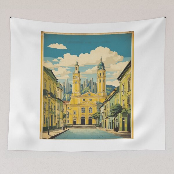 Item preview, Curitiba Brazil Vintage Poster Tourism 2 designed and sold by TravelersGems.