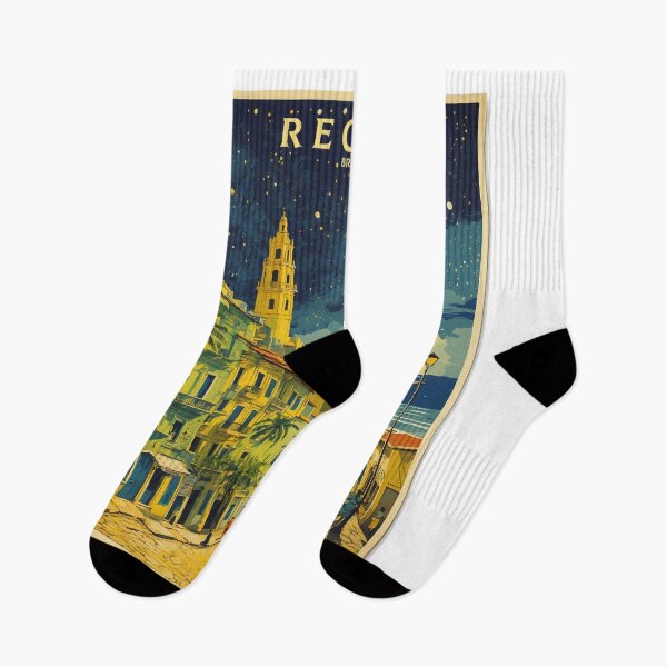 Item preview, Recife Brazil Starry Night and Moon Vintage Poster Tourism 2 designed and sold by TravelersGems.
