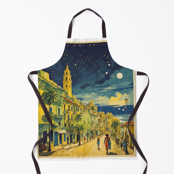 Item preview, Recife Brazil Starry Night and Moon Vintage Poster Tourism 2 designed and sold by TravelersGems.