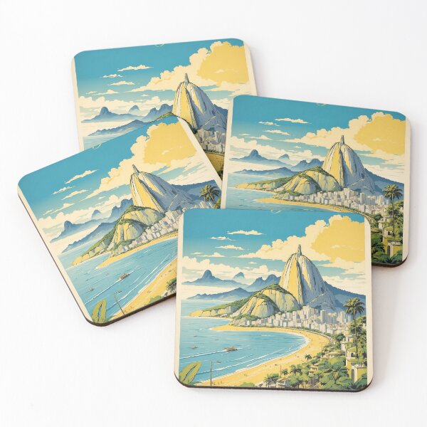 Item preview, Rio de Janeiro Brazil Vintage Poster Tourism designed and sold by TravelersGems.