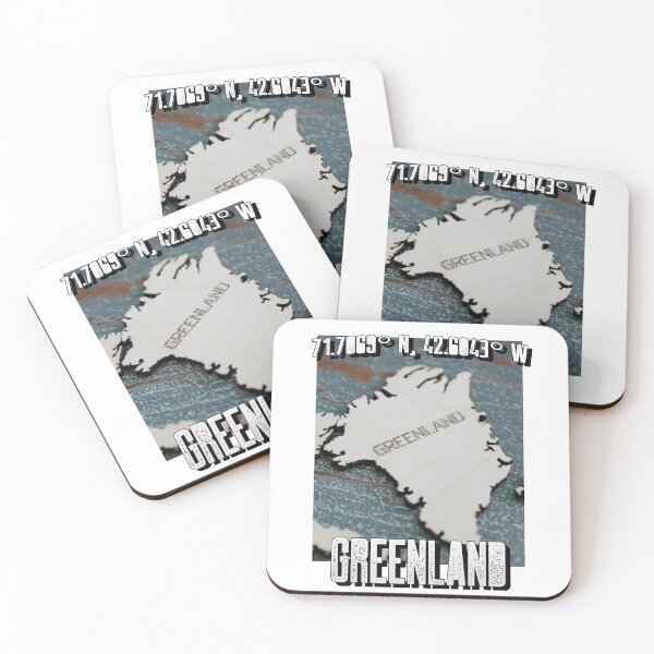 Item preview, Greenland Map Kalaallit Nunaat Arctic Travel Destination designed and sold by GraTEEtude.