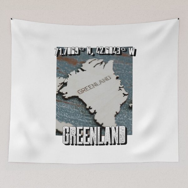Item preview, Greenland Map Kalaallit Nunaat Arctic Travel Destination designed and sold by GraTEEtude.