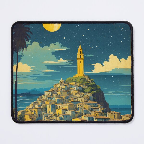 Item preview, Salvador Brazil Starry Night and Moon Vintage Poster Tourism designed and sold by TravelersGems.
