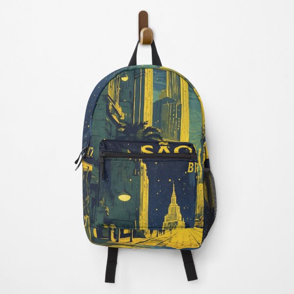 Item preview, Sao Paulo Brazil Starry Night and Moon Vintage Poster Tourism designed and sold by TravelersGems.