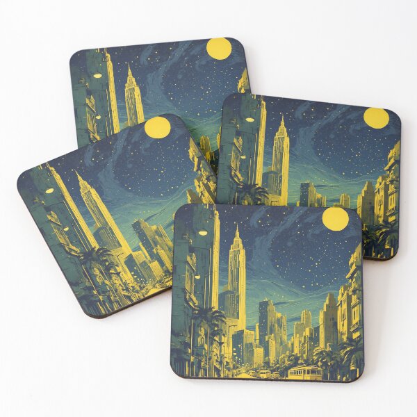Item preview, Sao Paulo Brazil Starry Night and Moon Vintage Poster Tourism designed and sold by TravelersGems.