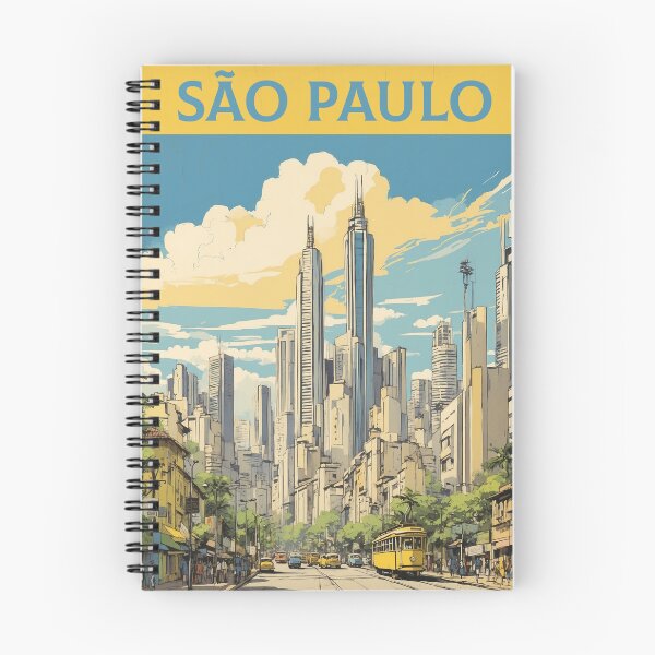 Item preview, Sao Paulo Brazil Cityscape Vintage Poster Tourism designed and sold by TravelersGems.
