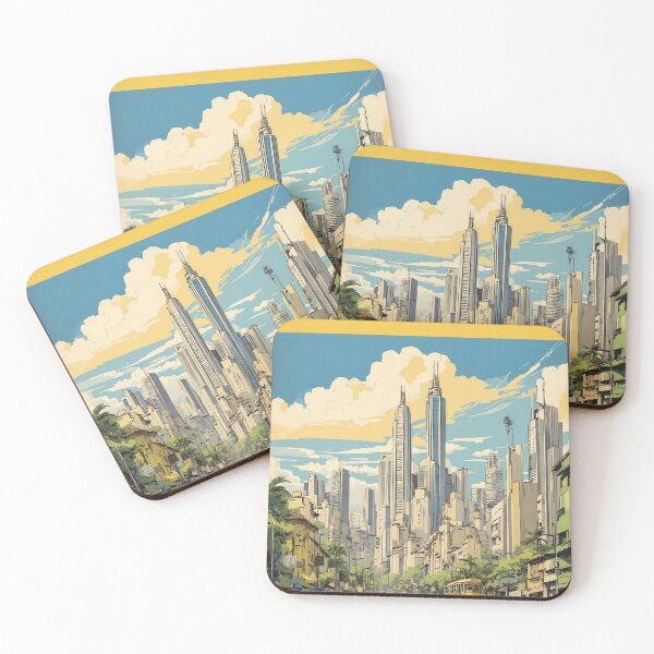 Item preview, Sao Paulo Brazil Cityscape Vintage Poster Tourism 2 designed and sold by TravelersGems.