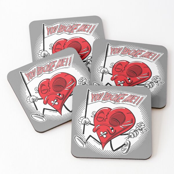 Item preview, Anti-Valentine Broken Heart Mascot with banner You Broke Me designed and sold by eShirtLabs.