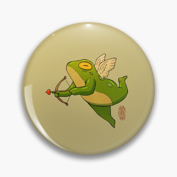 Item preview, cupid cherub frog for valentine's day designed and sold by DingHuArt.