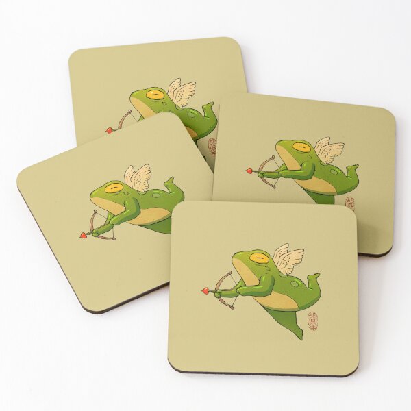 Item preview, cupid cherub frog for valentine's day designed and sold by DingHuArt.