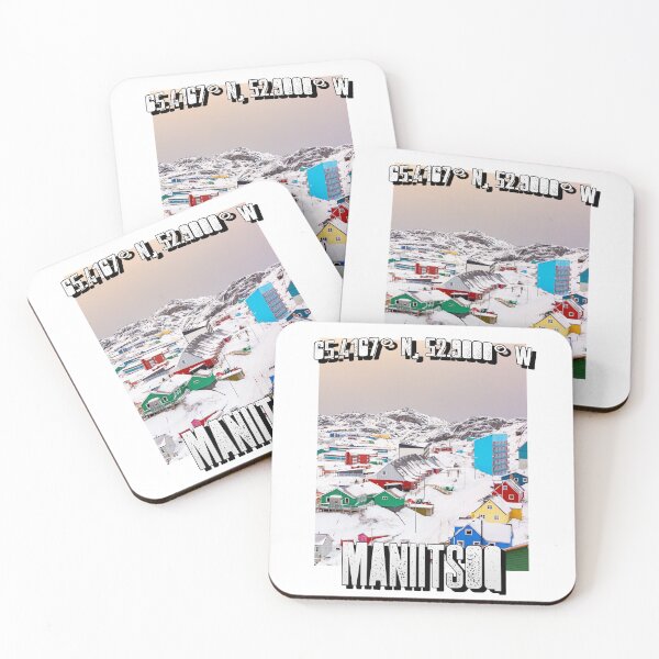 Item preview, Greenland Maniitsoq Colourful Buildings Kalaallit Nunaat Arctic Travel Destination designed and sold by GraTEEtude.