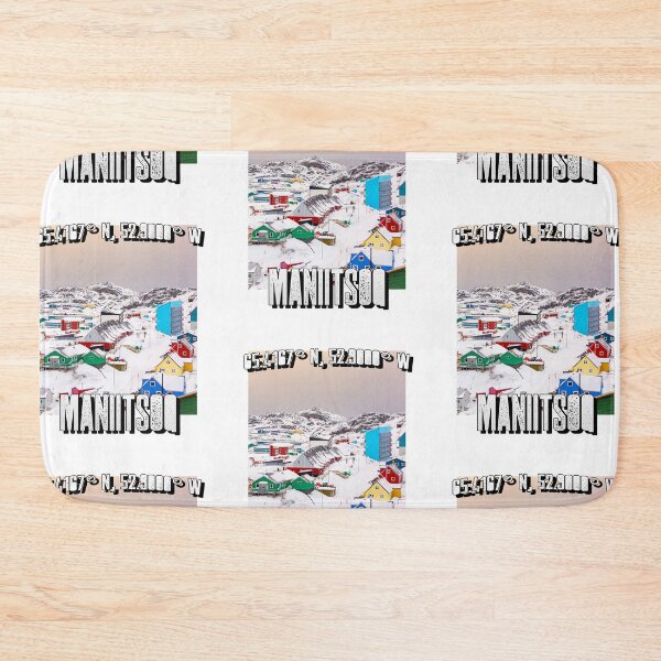Item preview, Greenland Maniitsoq Colourful Buildings Kalaallit Nunaat Arctic Travel Destination designed and sold by GraTEEtude.