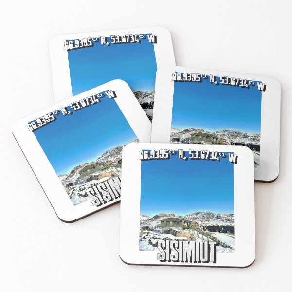 Item preview, Greenland Sisimiut Clear Blue Sky Kalaallit Nunaat Arctic Travel Destination designed and sold by GraTEEtude.