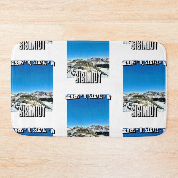 Item preview, Greenland Sisimiut Clear Blue Sky Kalaallit Nunaat Arctic Travel Destination designed and sold by GraTEEtude.