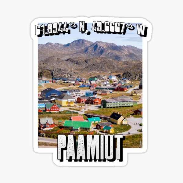 Greenland Paamiut Colourful Houses Kalaallit Nunaat Arctic Travel Destination Sticker