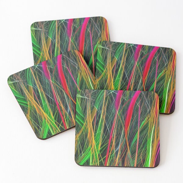 Item preview, Abstract Neon on Black Fibers Pattern designed and sold by calibrit.