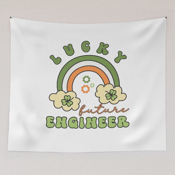 Item preview, Copy of Lucky Future Engineer for Kids, St. Patricks Day Kids Gift, Future Engineer, Lucky Shamrock, Rainbow Lucky Future Engineer Kids designed and sold by throuplescorner.