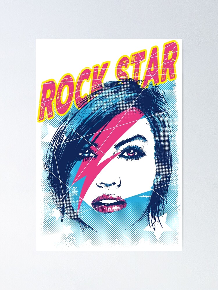 Rock Star Rck Str Girl Poster By Super3 Redbubble