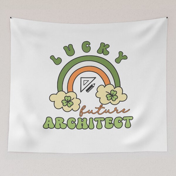 Item preview, Lucky Future Architect for Kids, St. Patricks Day Kids Gift, Future Architect, Lucky Shamrock, Rainbow Lucky Future Architect Kids designed and sold by throuplescorner.