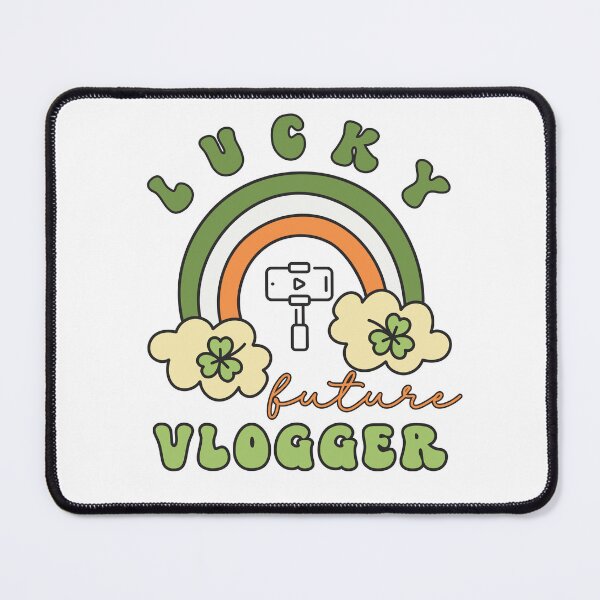 Item preview, Lucky Future Vlogger for Kids, St. Patricks Day Kids Gift, Future Vlogger, Lucky Shamrock, Rainbow Lucky Future Vlogger Kids designed and sold by throuplescorner.