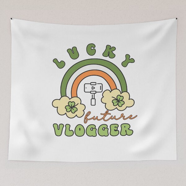 Item preview, Lucky Future Vlogger for Kids, St. Patricks Day Kids Gift, Future Vlogger, Lucky Shamrock, Rainbow Lucky Future Vlogger Kids designed and sold by throuplescorner.