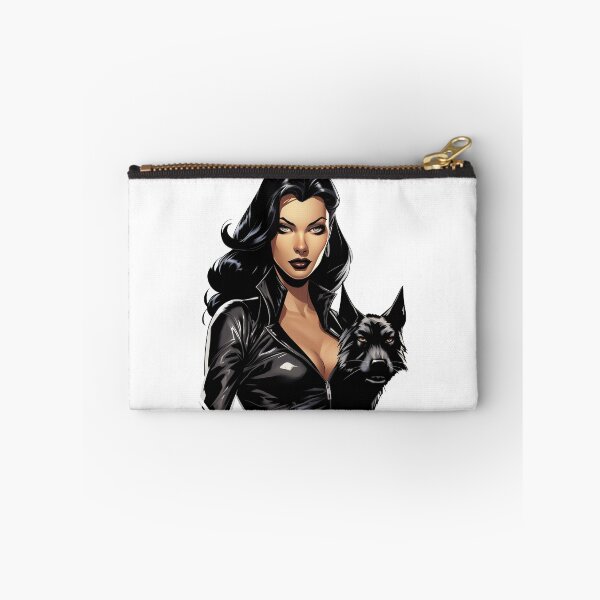 Item preview, beautiful woman dressed in black with her dog designed and sold by javierparra.