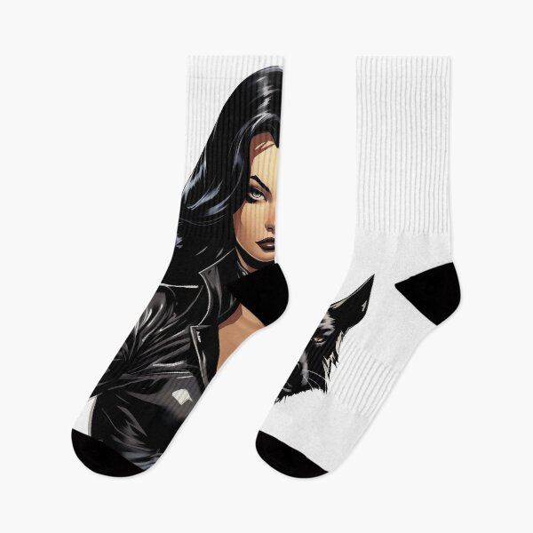 Item preview, beautiful woman dressed in black with her dog designed and sold by javierparra.