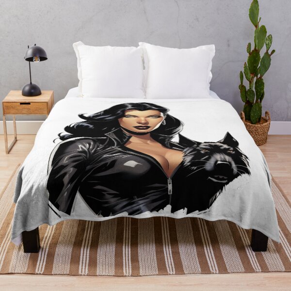 Item preview, beautiful woman dressed in black with her dog designed and sold by javierparra.