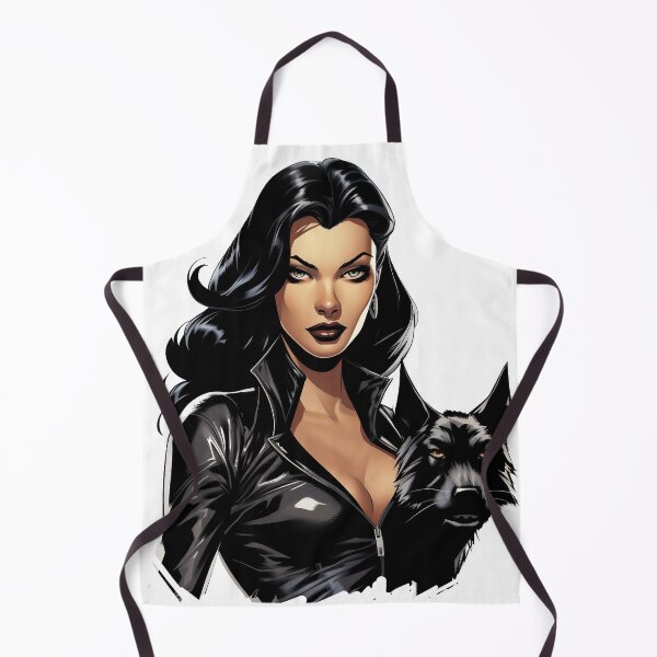 Item preview, beautiful woman dressed in black with her dog designed and sold by javierparra.