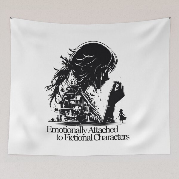 Item preview, Emotionally Attached to Fictional Characters Book Lover Bookish girl Gift Idea  designed and sold by Wolka.