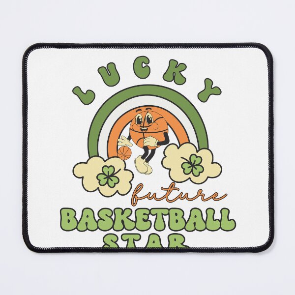 Item preview, Lucky Future Basketball Star for Kids, St. Patricks Day Kids Gift, Future Basketball Star, Lucky Shamrock, Rainbow Lucky Future Basketball Star Kids designed and sold by throuplescorner.