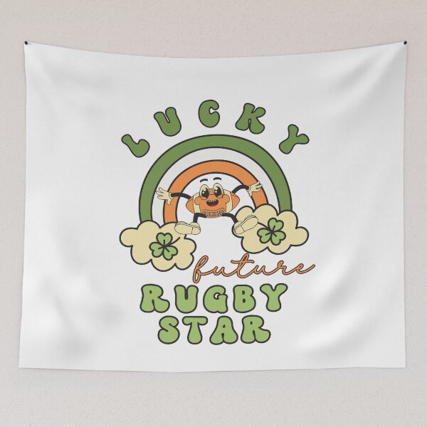 Item preview, Lucky Future Rugby Star for Kids, St. Patricks Day Kids Gift, Future Rugby Star, Lucky Shamrock, Rainbow Lucky Future Rugby Star Kids designed and sold by throuplescorner.