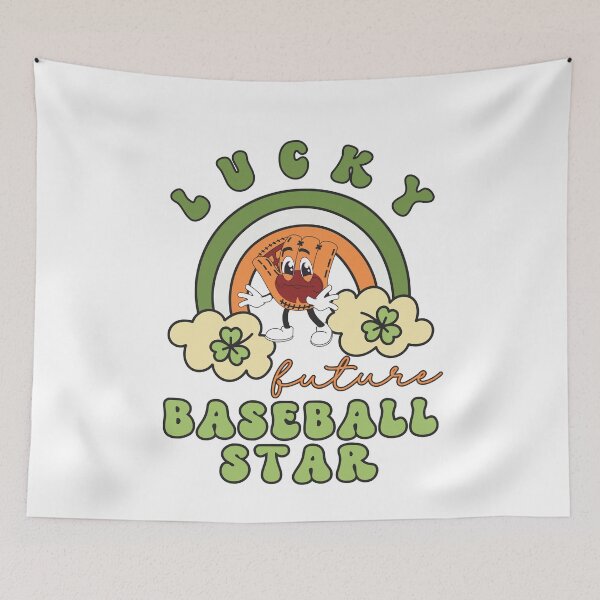 Item preview, Lucky Future Baseball Star for Kids, St. Patricks Day Kids Gift, Future Baseball Star, Lucky Shamrock, Rainbow Lucky Future Baseball Star Kids designed and sold by throuplescorner.