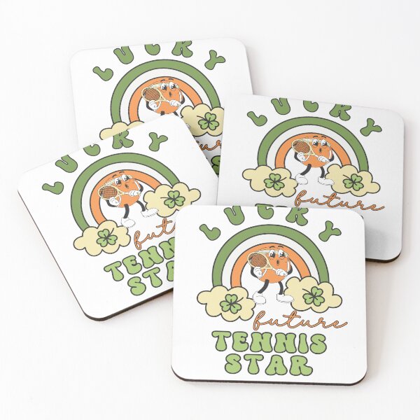 Item preview, Lucky Future Tennis Star for Kids, St. Patricks Day Kids Gift, Future Tennis Star, Lucky Shamrock, Rainbow Lucky Future Tennis Star Kids designed and sold by throuplescorner.