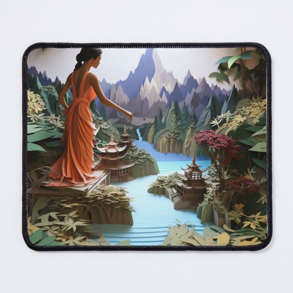 Item preview, The Water Garden In Asian Paper Art designed and sold by NDMDesignStudio.