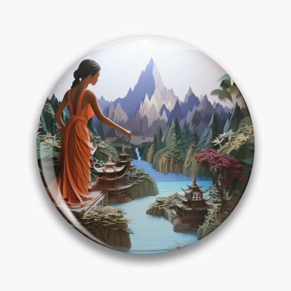 Item preview, The Water Garden In Asian Paper Art designed and sold by NDMDesignStudio.