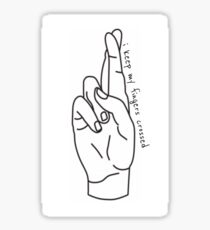 coin fingers crossed Sticker