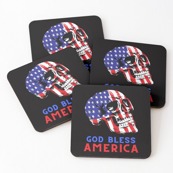 Item preview, God Bess America Patriotic Skull v2.0 designed and sold by BLTD.Global Revolution.