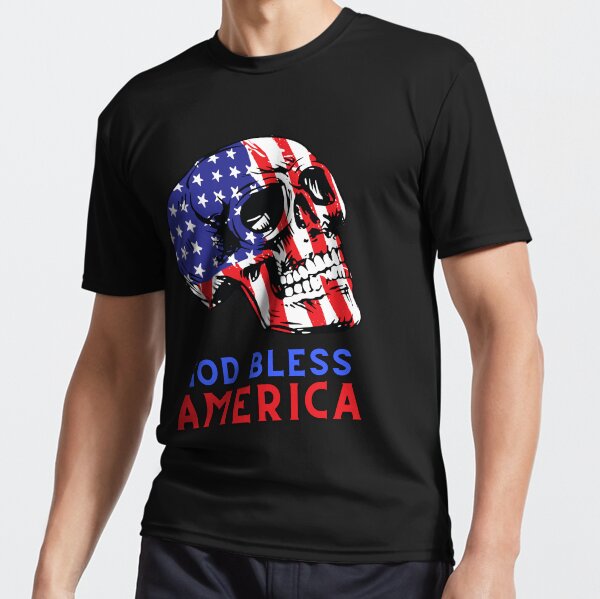 Item preview, God Bess America Patriotic Skull v2.0 designed and sold by BLTD.Global Revolution.
