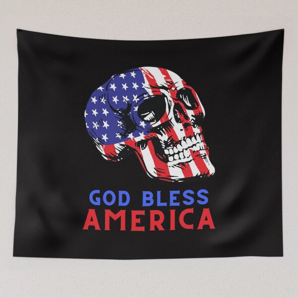 Item preview, God Bess America Patriotic Skull v2.0 designed and sold by BLTD.Global Revolution.