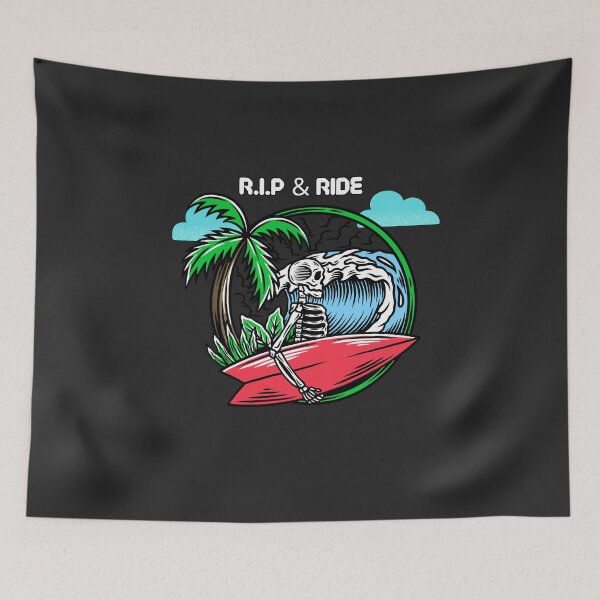 Item preview, RIP & RIDE - Surfing Skeleton  designed and sold by MrLAS.