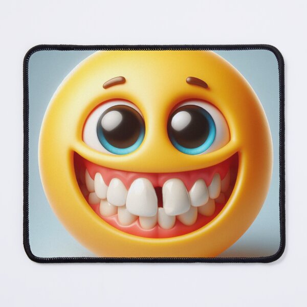 Item preview, Gap Tooth Yellow Smiley Emoji with Big Grin designed and sold by shanblue6.