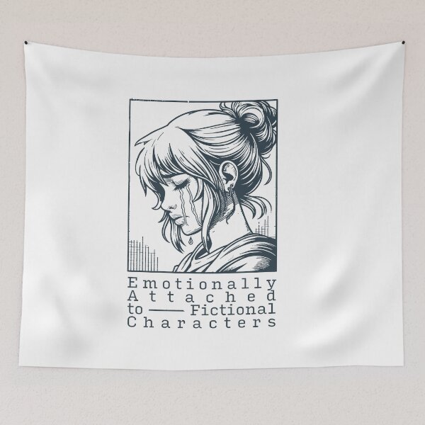 Item preview, Emotionally Attached to Fictional Characters Reading Lover Bookish girl Gift Idea  designed and sold by Wolka.