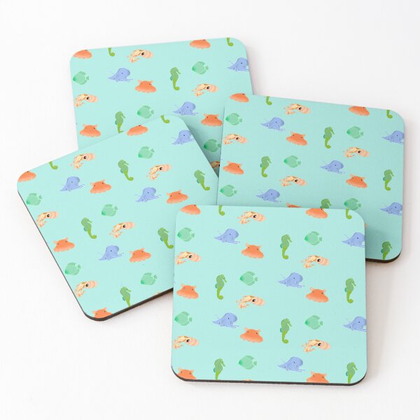 Item preview, Sea creatures repeating pattern  designed and sold by Bubocrafts.