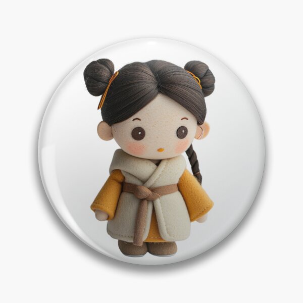 Item preview, Cute doll sticker, yarn doll, chibi, kawaii sticker, folk art stickers designed and sold by Sheila Hart.