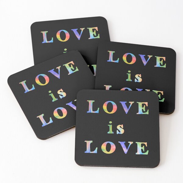 Aperçu de l'œuvre LOVE IS LOVE Arc-en-ciel, LGBTQIA+ Fierté Égalité créée et vendue par Marina Oliveira Studio.