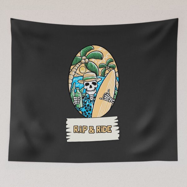 Item preview, RIP & RIDE - Surfing Skeleton  designed and sold by MrLAS.