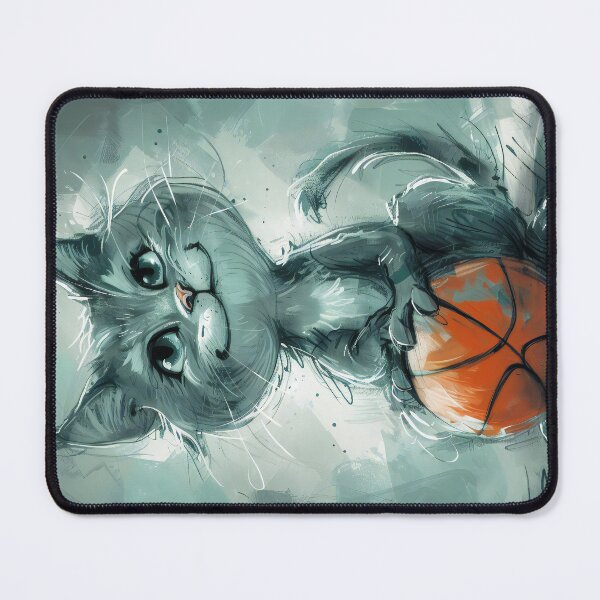 Item preview, Cat Playing Basketball designed and sold by prettykaler.